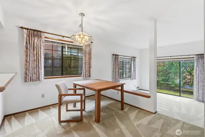 Dining and Living space have a nice open feel.