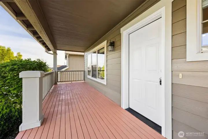 Entrance and covered porch