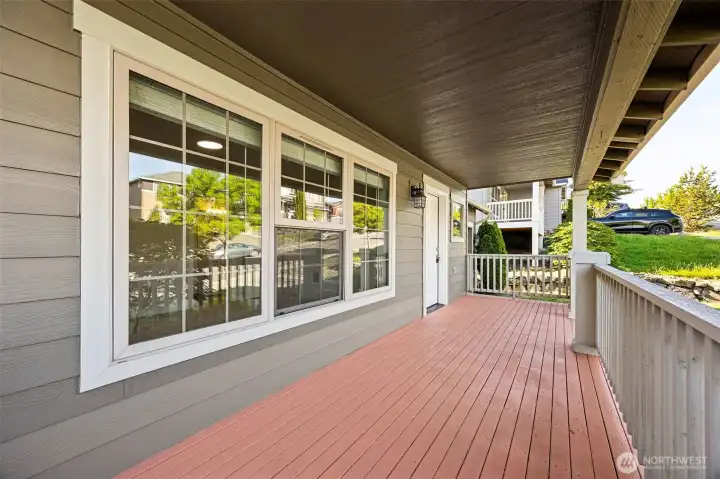 Covered porch to enjoy the evening breeze