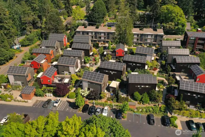 Solar panels offer residents to off set their electric bills. Solar panels offer residents to off set their electric bills.