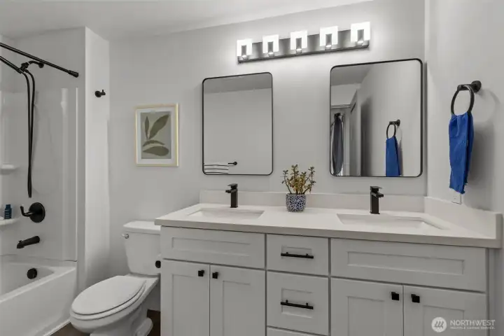 Big bathrooms and spacious bedrooms.