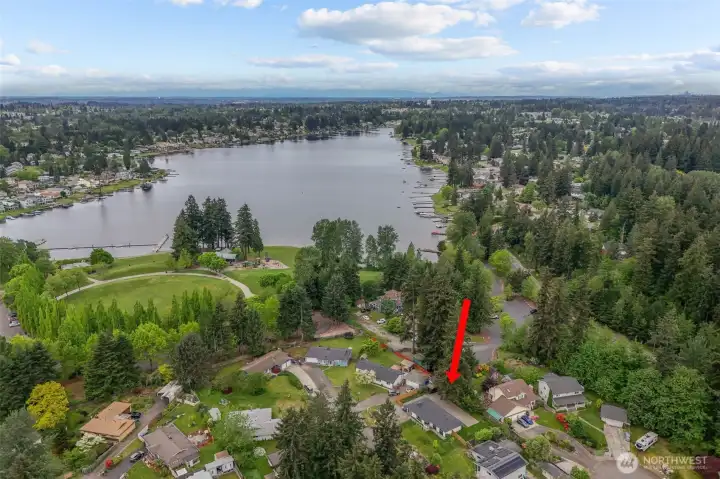 PNW living near Lake Meridian/. Modern rambler with open floor plan and backyard built for entertaining.