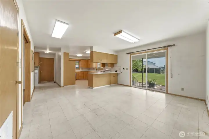 Dining Area with Sliding Door to Covered Patio