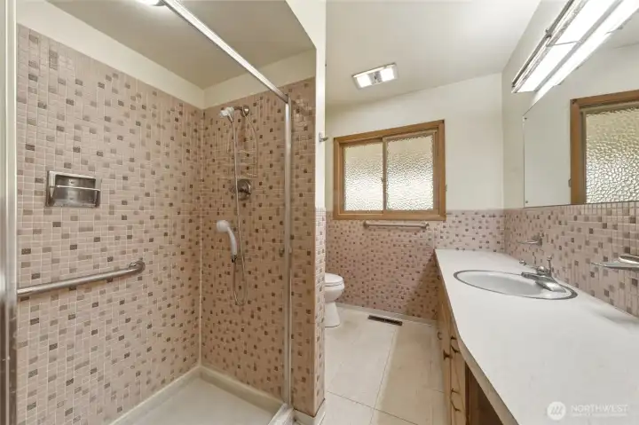 Main Floor Bathroom with Walk-In Shower