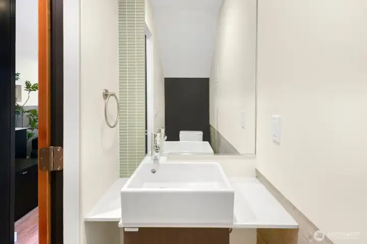 Full bathroom on the second level.