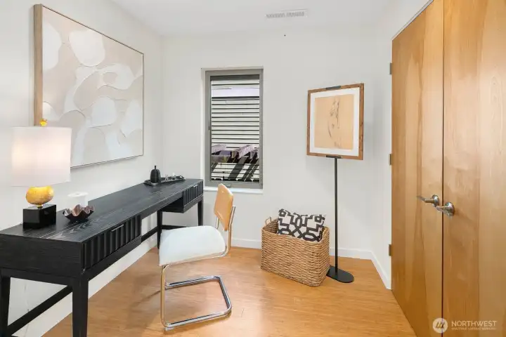 Bedroom #1 on the second level! A flexible space for focused work, creative pursuits, or overnight guests.