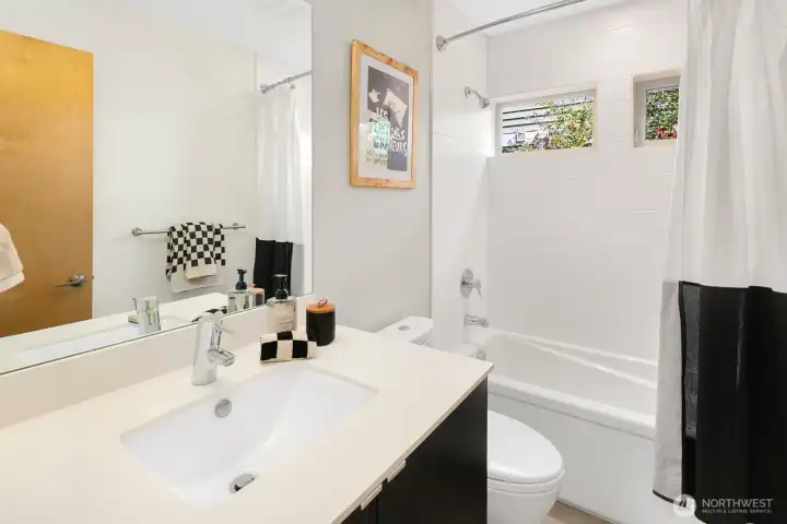 Full bathroom on the second level.