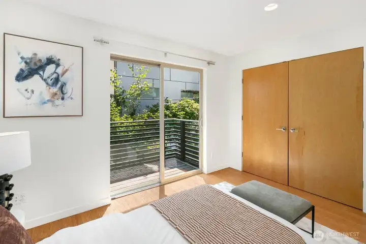 The second bedroom opens to its own private balcony.