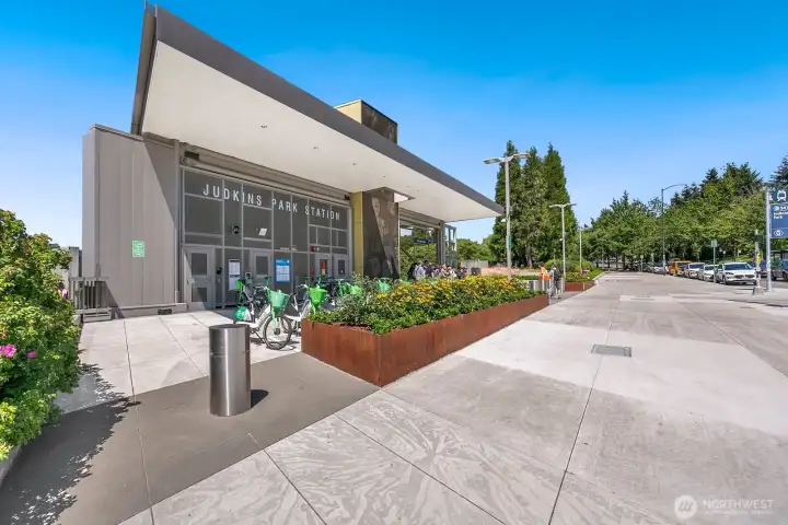 Just a short walk from the townhome is the newly opened Judkins Park light rail station.
