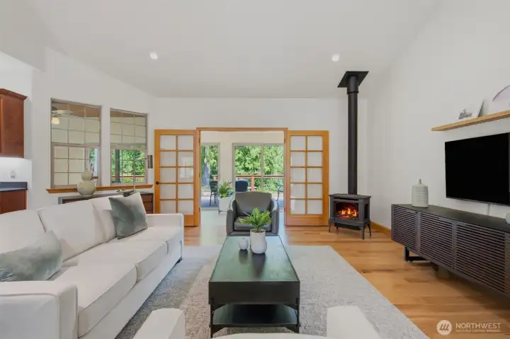 Cozy Living room with propane stove