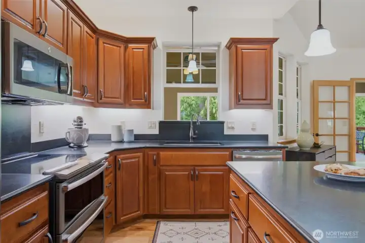 Kitchen with SS Appliances