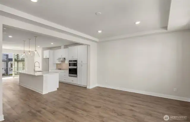 Gathering room off kitchen