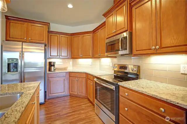 Plenty of cabinets and countertop space for storage