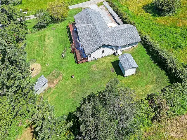 Aerial view facing North