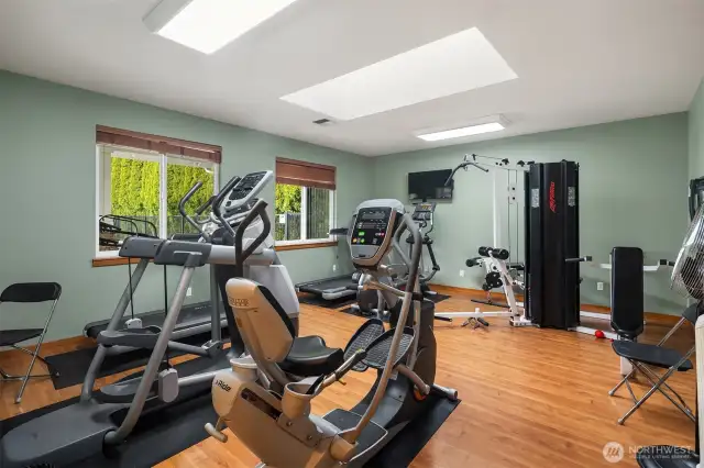 Clubhouse workout room.