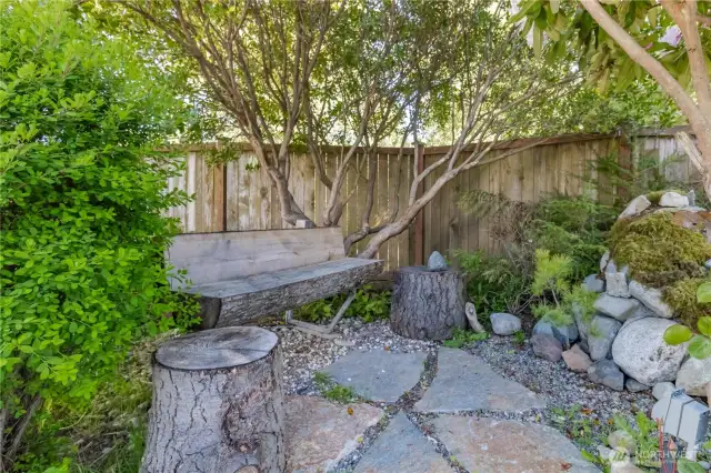 Relax on this adorable bench