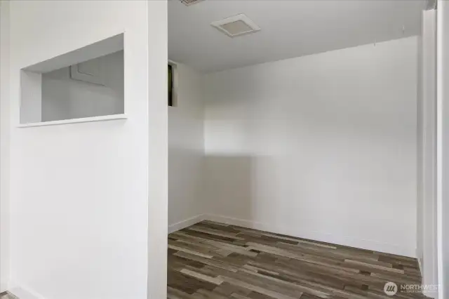 There is a separate walk-in closet and or den.
