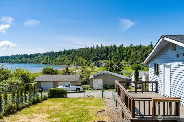 Enjoy a glass of wine on the view deck.