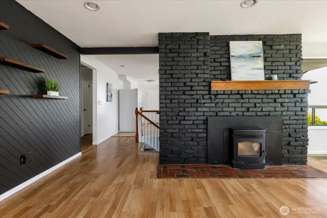 Spacious and opens to Kitchen area.