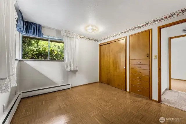 Bedroom 3 also has a spacious closet and wood built ins.