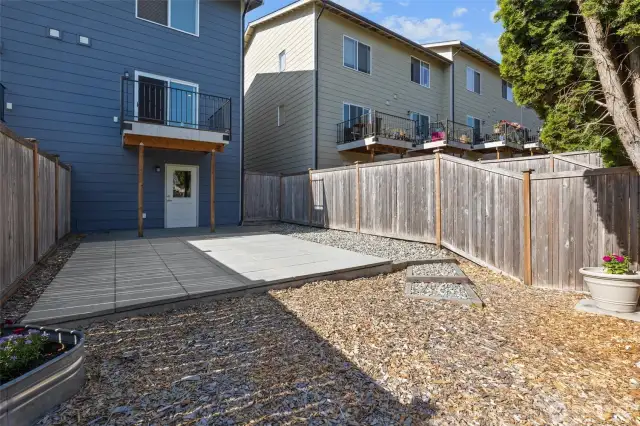 Back yard patio