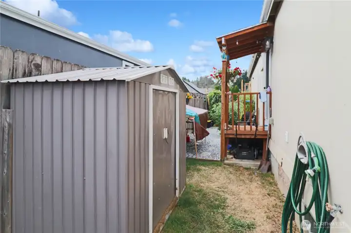 Covered back porch plus, there’s plenty of space to start that dream garden or just soak in the fresh air.