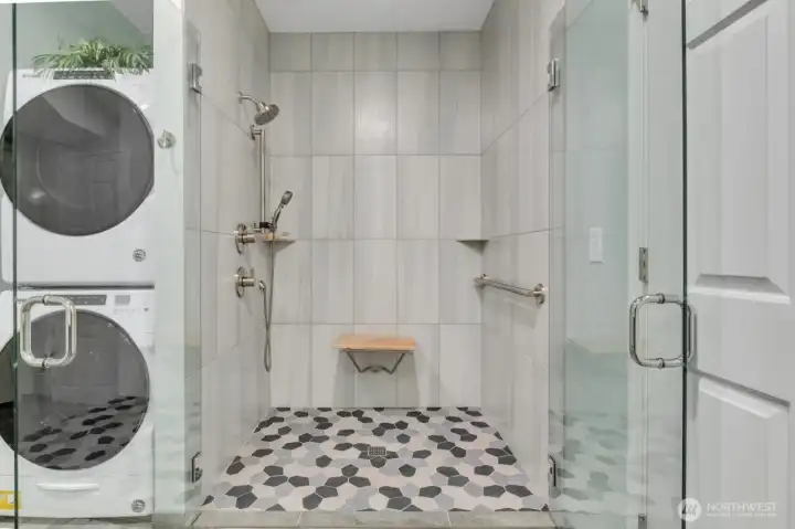 Don't miss the walk in shower in the mud room!