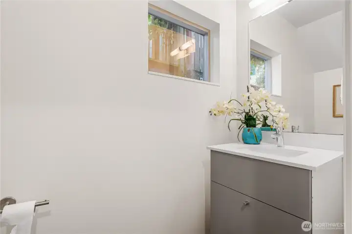 Half bath on level floor