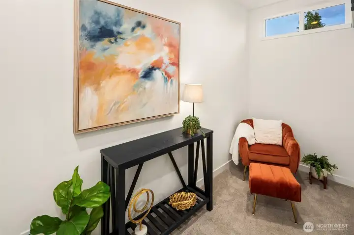 Cozy nook of main bedroom