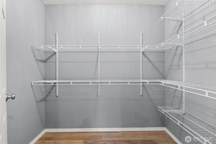 Shelves installed in pantry
