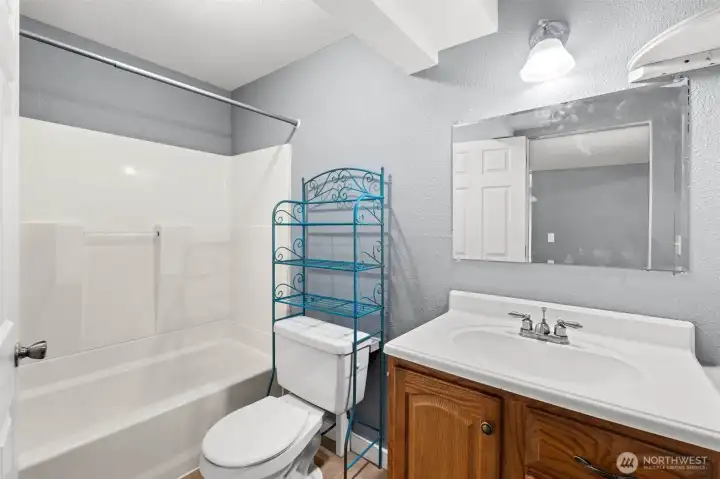 Full Bath on lower level.