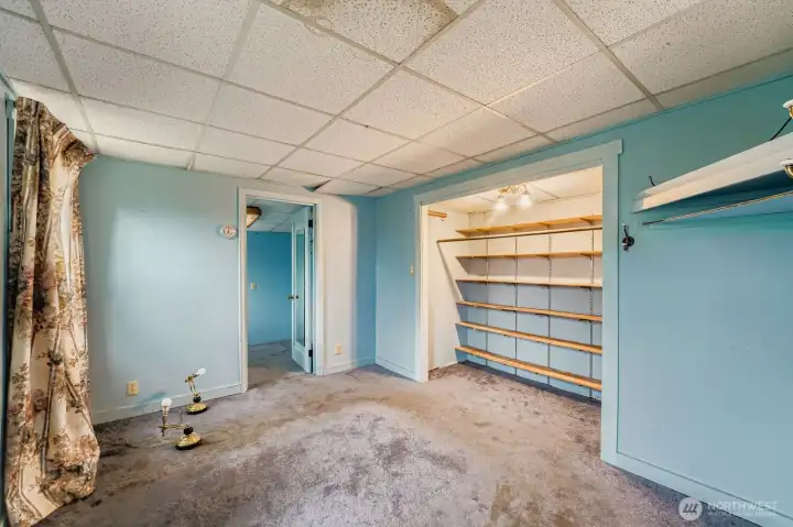 Primary bedroom is large, ample storage