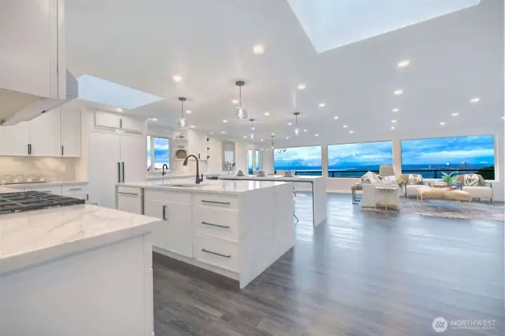 Clean and Crisp, this view home features loads of natural daylight