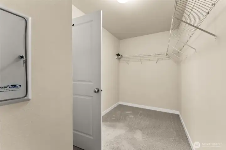 Generous walk-in closet directly off the primary bath for added convenience