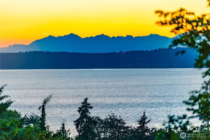 views of the Olympic Mountains and Puget Sound