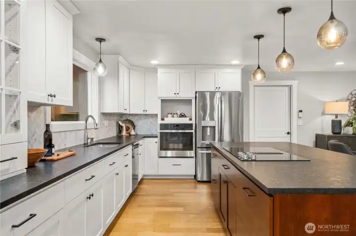 Custom Cabinets and island