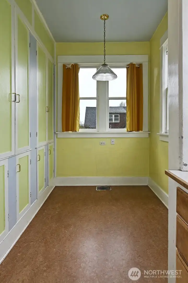 A close up of the cool breakfast nook.