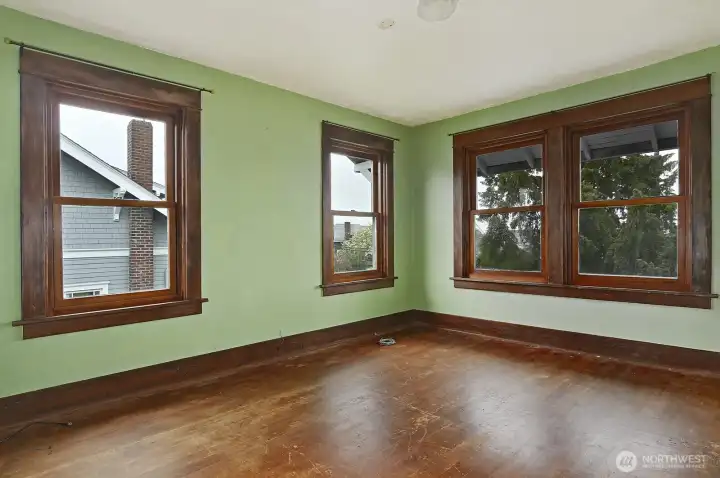 One of the four upstairs bedrooms.