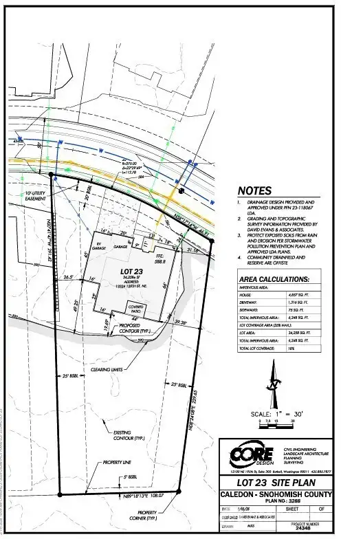 13324 129th Street NE Preliminary Plot Plan