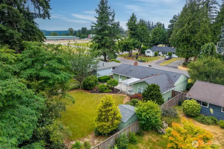 Rear of house from drone