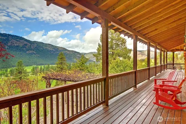 Wrap around porch with great views of the Kettle River Valley
