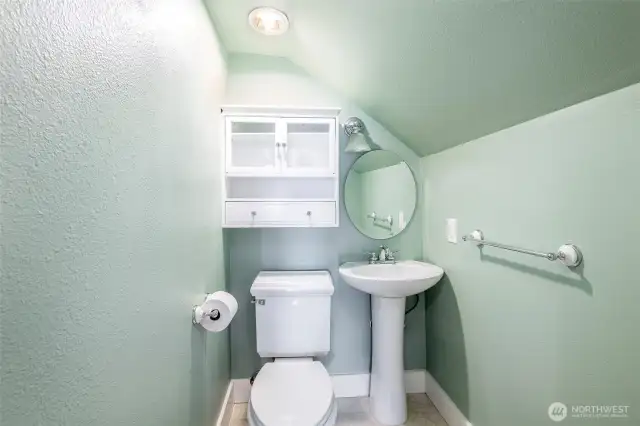 Half bath on upper floor