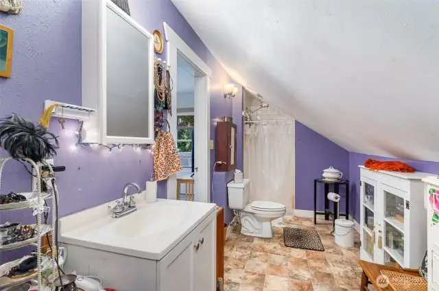 Upstairs 3/4 bathroom.