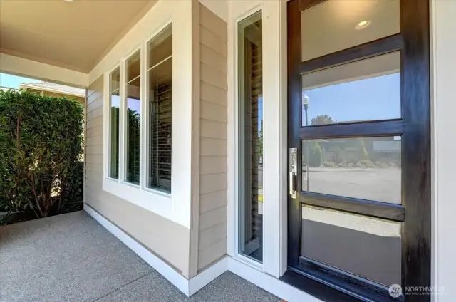 Covered front entry porch.