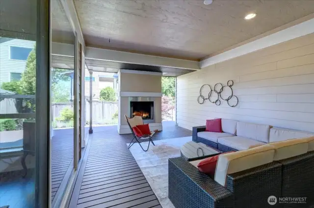 Covered deck extends the living area!