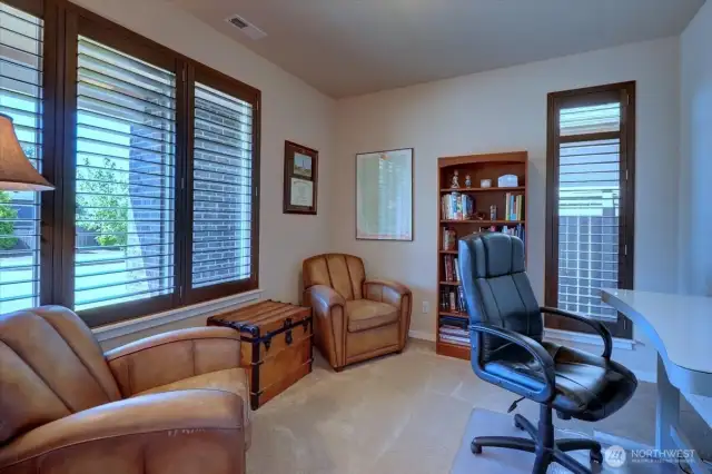 Light filled den/office just off the entry - great work-from-home area!