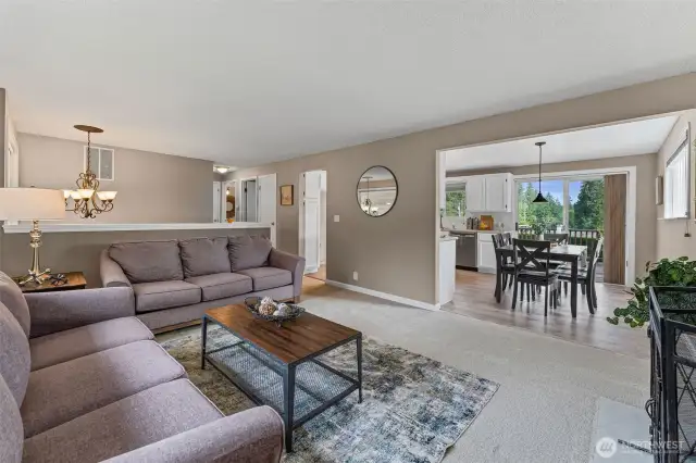 The living room is the center hub of this home