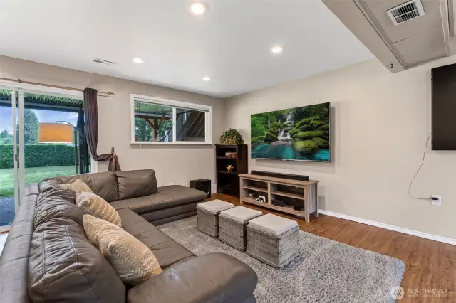 Room for an entertainment size big screen TV orange gaming system