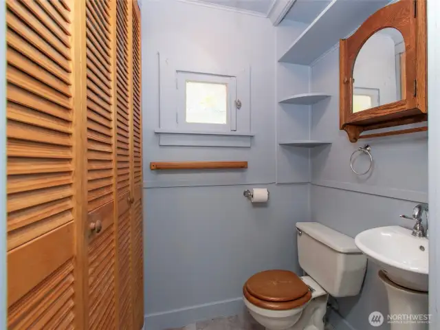 Half bath off kitchen.