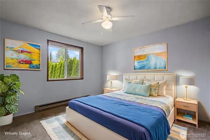 Upper level bedroom 1  on the 1.5 story side